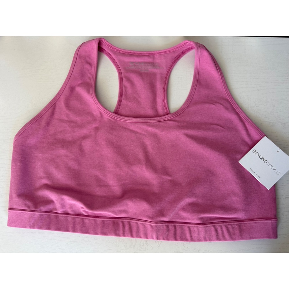 Beyond Yoga Pink Spacedye Got Your Back Racerback Sports Bra Plus Size 4X NWT